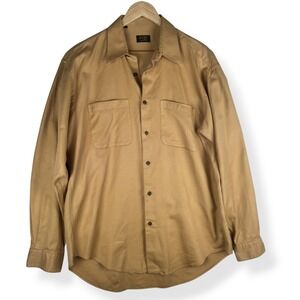 Acorn Cotton Button Up Shirt Mens Size Large Quiet Luxury Preppy Made in Italy